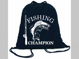 Fishing Champion ľahké sťahovacie vrecko ( batôžtek / vak ) s čiernou šnúrkou, 100% bavlna 100 g/m2, rozmery cca. 37 x 41 cm